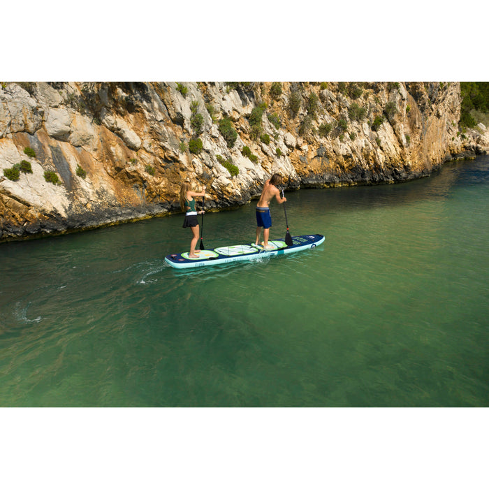 Aqua Marina Stand Up Multi-Person Paddle Board - SUPER TRIP TANDEM 14′ 0″ - Inflatable SUP Package, including Carry Bag, Fin, Pump - Aqua Gear Supply