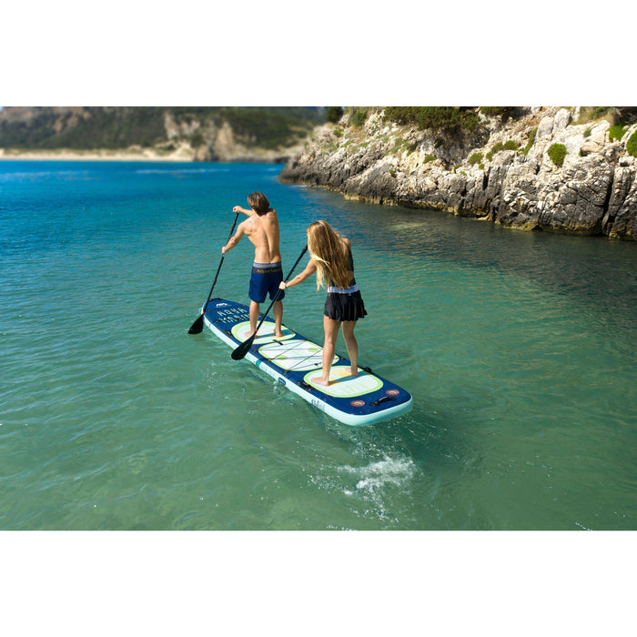 Aqua Marina Stand Up Multi-Person Paddle Board - SUPER TRIP TANDEM 14′ 0″ - Inflatable SUP Package, including Carry Bag, Fin, Pump - Aqua Gear Supply