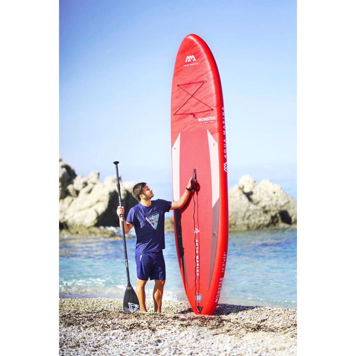 Aqua Marina Stand Up Paddle Board - MONSTER 12'0" - Inflatable SUP Package, including Carry Bag, Paddle, Fin, Pump & Safety Harness - Aqua Gear Supply