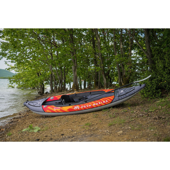 Aqua Marina TOURING KAYAK - MEMBA 10'10" - Inflatable KAYAK Package, including Carry Bag, Paddle, Fin, Pump - Aqua Gear Supply