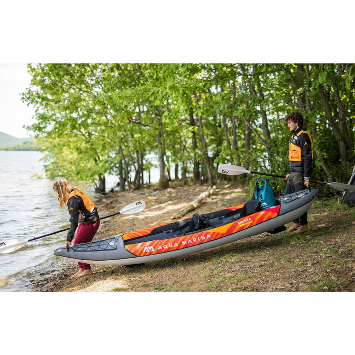 Aqua Marina TOURING KAYAK - MEMBA 12’10” - Inflatable KAYAK Package, including Carry Bag, Paddle, Fin, Pump - Aqua Gear Supply