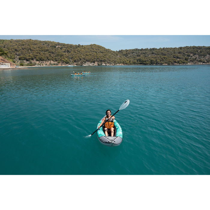 Aqua Marina, 1 Person, RECREATIONAL KAYAK - LAXO 9'4" - Inflatable KAYAK Package, including Carry Bag, Paddle, Fin, Pump & Safety Harness - Aqua Gear Supply