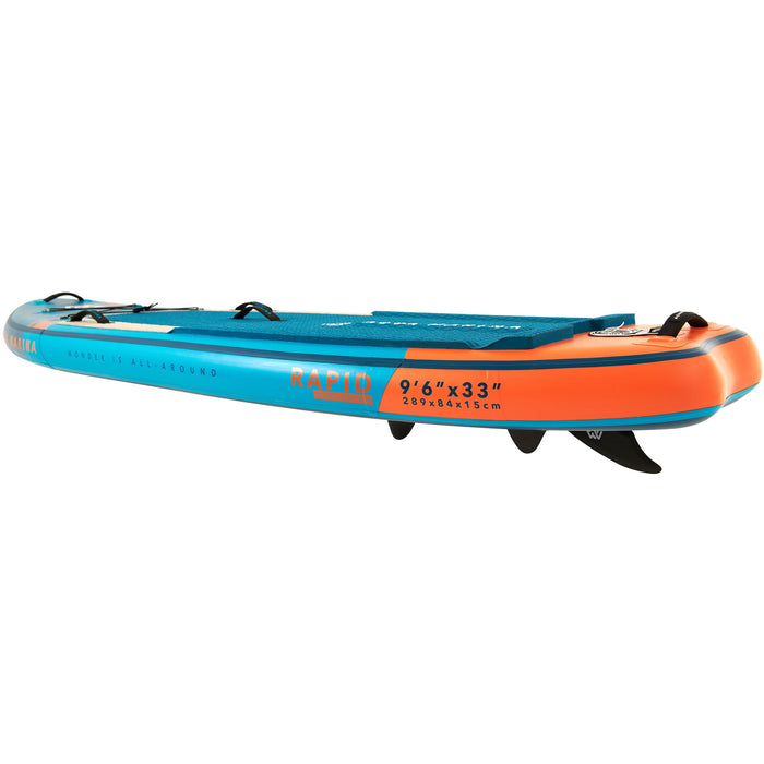 Aqua Marina Stand Up Paddle Board - RAPID 9'6" - Inflatable SUP Package, including Carry Bag, Fin, Pump & Safety Harness - Aqua Gear Supply