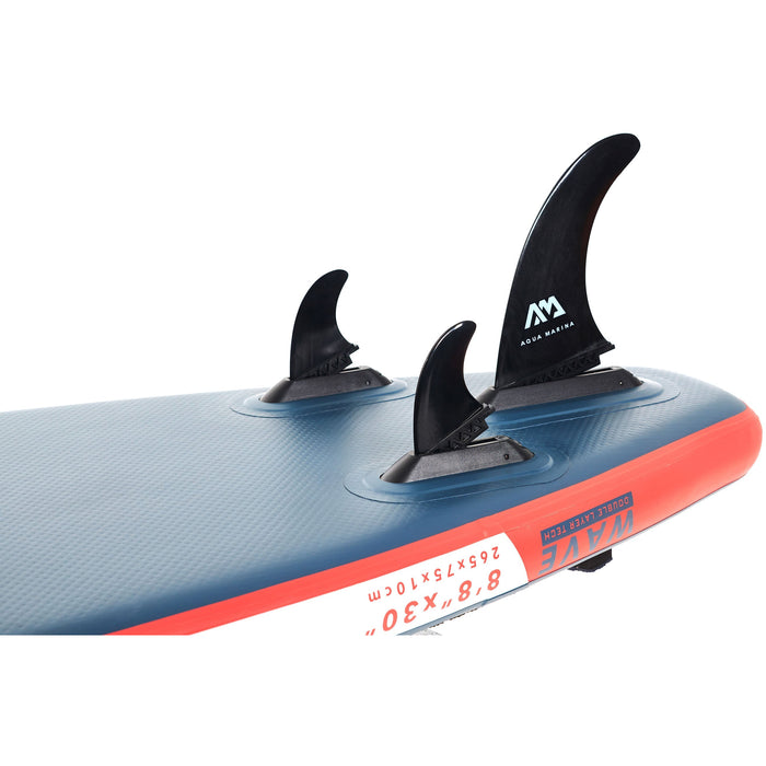 Aqua Marina Stand Up Paddle Board - WAVE 8'8" - Inflatable SUP Package, including Carry Bag, Fin, Pump - Aqua Gear Supply