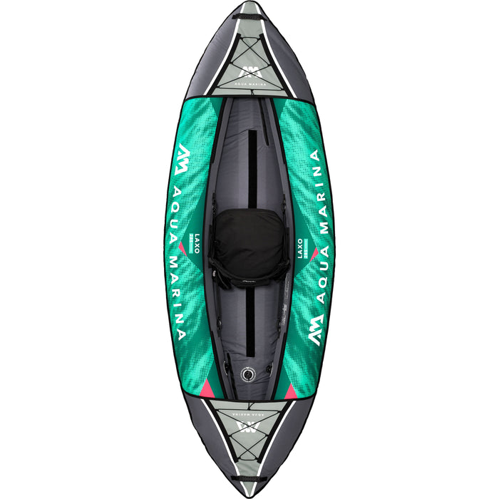 Aqua Marina, 1 Person, RECREATIONAL KAYAK - LAXO 9'4" - Inflatable KAYAK Package, including Carry Bag, Paddle, Fin, Pump & Safety Harness - Aqua Gear Supply