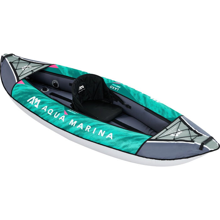 Aqua Marina, 1 Person, RECREATIONAL KAYAK - LAXO 9'4" - Inflatable KAYAK Package, including Carry Bag, Paddle, Fin, Pump & Safety Harness - Aqua Gear Supply