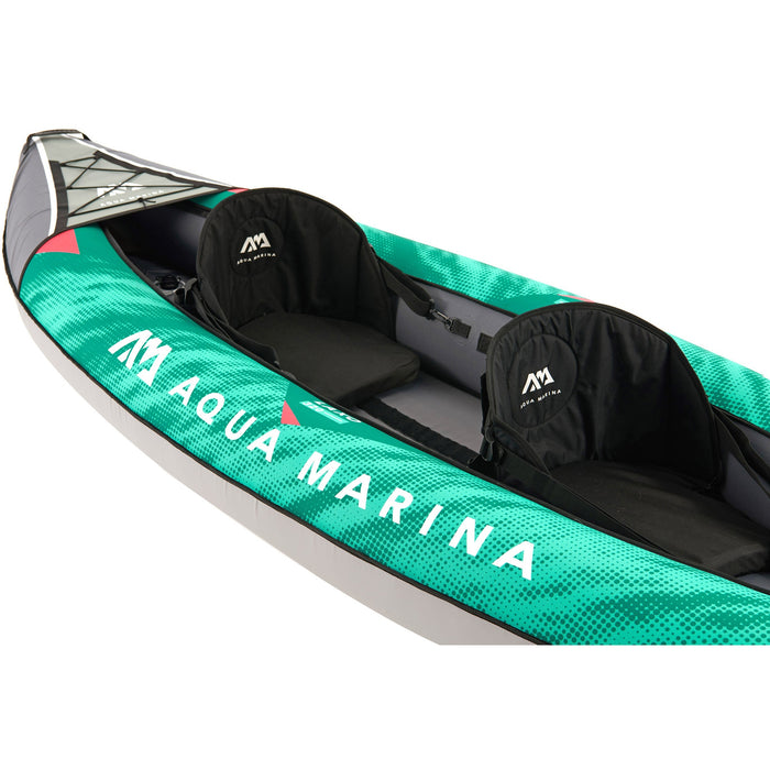 Aqua Marina,2 Person, RECREATIONAL KAYAK - LAXO 10’6″ - Inflatable KAYAK Package, including Carry Bag, Paddle, Fin, Pump & Safety Harness - Aqua Gear Supply