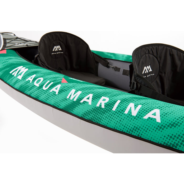 Aqua Marina,2 Person, RECREATIONAL KAYAK - LAXO 10’6″ - Inflatable KAYAK Package, including Carry Bag, Paddle, Fin, Pump & Safety Harness - Aqua Gear Supply