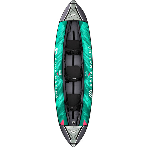 Aqua Marina, 3 Person, RECREATIONAL KAYAK - LAXO 12’6″ - Inflatable KAYAK Package, including Carry Bag, Paddle, Fin, Pump & Safety Harness - Aqua Gear Supply