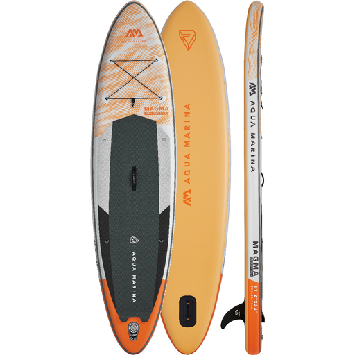 Aqua Marina Stand Up Paddle Board - MAGMA 11'2" - Inflatable SUP Package, including Carry Bag, Paddle, Fin, Pump & Safety Harness - Aqua Gear Supply