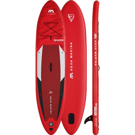 Aqua Marina Stand Up Paddle Board - MONSTER 12'0" - Inflatable SUP Package, including Carry Bag, Paddle, Fin, Pump & Safety Harness - Aqua Gear Supply