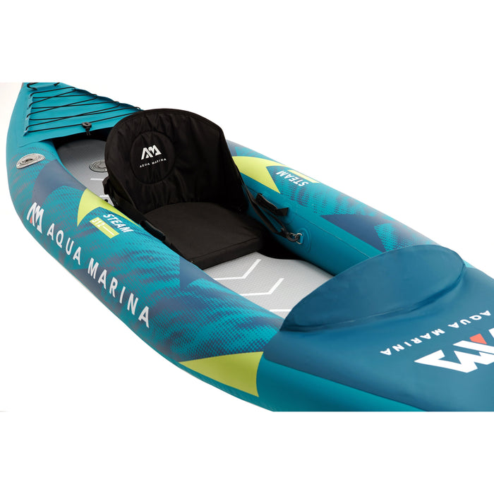 Aqua Marina, 1 Person, VERSATILE / WHITE WATER KAYAK - STEAM 10'3" - Inflatable KAYAK Package, including Carry Bag, Fin, Pump & Safety Harness - Aqua Gear Supply