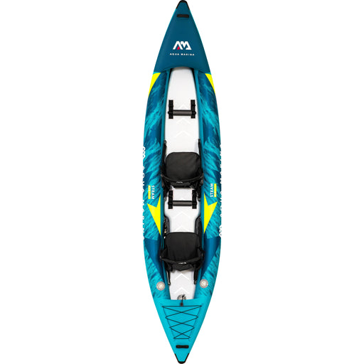 Aqua Marina, 2 Person, VERSATILE / WHITE WATER KAYAK - STEAM 13'6" - Inflatable KAYAK Package, including Carry Bag, Fin, Pump & Safety Harness - Aqua Gear Supply