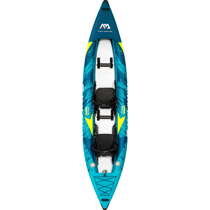 Aqua Marina, 2 Person, VERSATILE / WHITE WATER KAYAK - STEAM 13'6" - Inflatable KAYAK Package, including Carry Bag, Fin, Pump & Safety Harness - Aqua Gear Supply