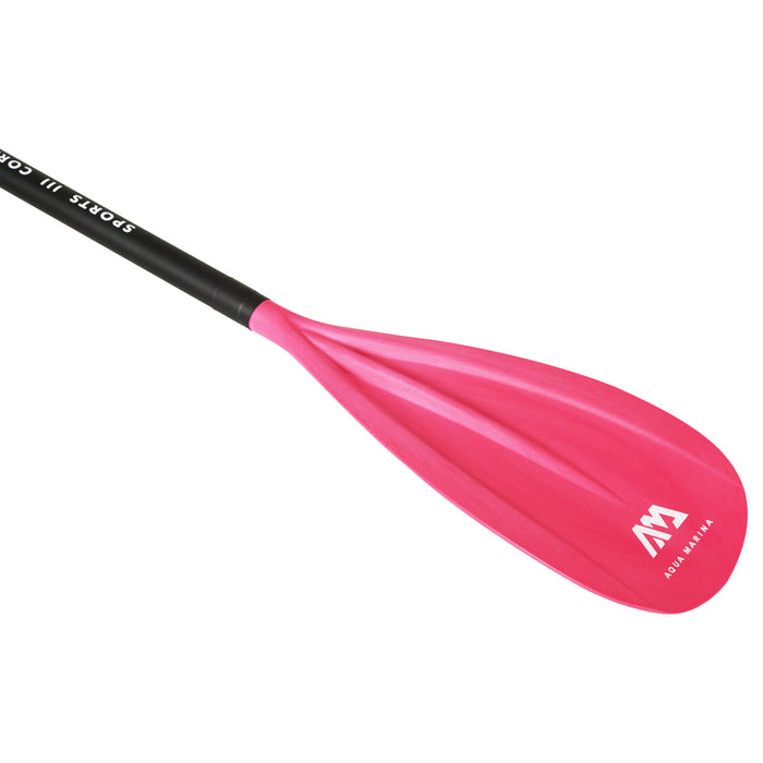 SPORTS III CORAL Adjustable Aluminum iSUP Paddle (CORAL Exclusive) - Aqua Gear Supply