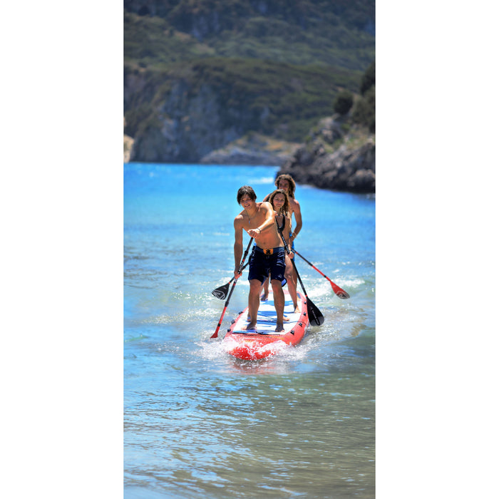 Aqua Marina Stand Up Multi-Person Paddle Board - AIRSHIP RACE 22'0" - Inflatable SUP Package, including Carry Bag, Paddle, Fin, Pump & Safety Harness - Aqua Gear Supply