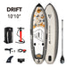 Aqua Marina Stand Up, Fishing Paddle Board - DRIFT 10'10" - Inflatable SUP Package, including Carry Bag, Paddle, Fin, Pump, Fishing Rod Holder, Paddle Holder, Safety Harness - Aqua Gear Supply