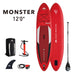 Aqua Marina Stand Up Paddle Board - MONSTER 12'0" - Inflatable SUP Package, including Carry Bag, Paddle, Fin, Pump & Safety Harness - Aqua Gear Supply