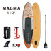 Aqua Marina Stand Up Paddle Board - MAGMA 11'2" - Inflatable SUP Package, including Carry Bag, Paddle, Fin, Pump & Safety Harness - Aqua Gear Supply