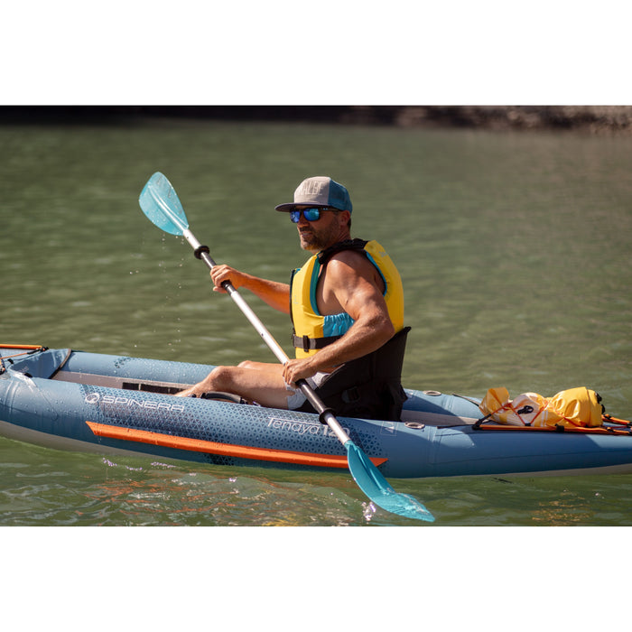 Spinera NEW "Tenaya T120" 1-Person Inflatable Kayak - With Heavy Duty Water Resistant Bag, Kayak Seat and more - Aqua Gear Supply