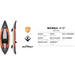 Aqua Marina TOURING KAYAK - MEMBA 10'10" - Inflatable KAYAK Package, including Carry Bag, Paddle, Fin, Pump - Aqua Gear Supply