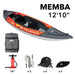 Aqua Marina TOURING KAYAK - MEMBA 12’10” - Inflatable KAYAK Package, including Carry Bag, Paddle, Fin, Pump - Aqua Gear Supply