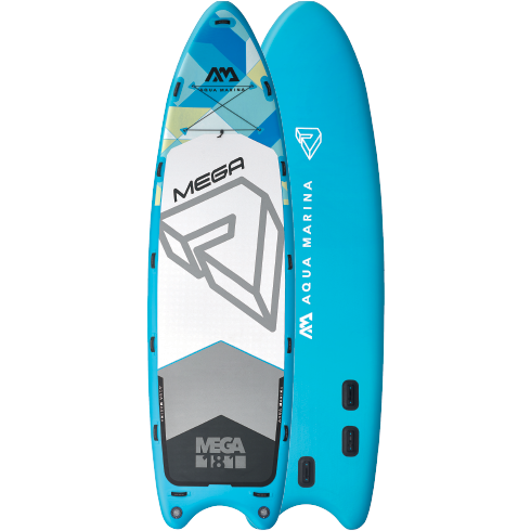 Aqua Marina Stand Up Paddle Board - MEGA 18'1" - Inflatable SUP Package, including Carry Bag, Paddle, Fin, Pump & Safety Harness - Aqua Gear Supply