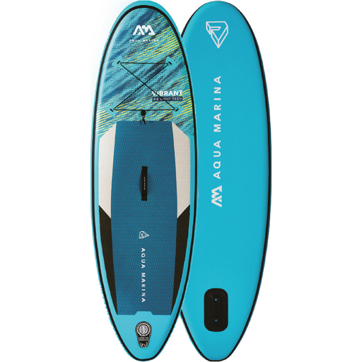 Aqua Marina Stand Up Paddle Board - VIBRANT 8'0" - Inflatable SUP Package, including Carry Bag, Paddle, Fin, Pump & Safety Harness - Aqua Gear Supply