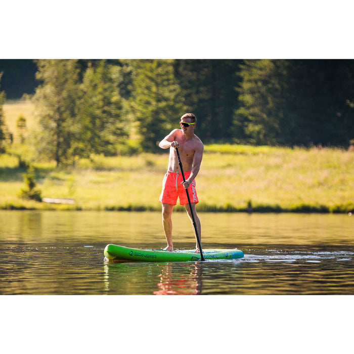 Spinera USA ULT Light 11 Ft 8 In Inflatable Paddle Board - with Water Resistant Backpack, Double Action Performance Pump, 3 Piece Aluminum Paddle and more - Aqua Gear Supply